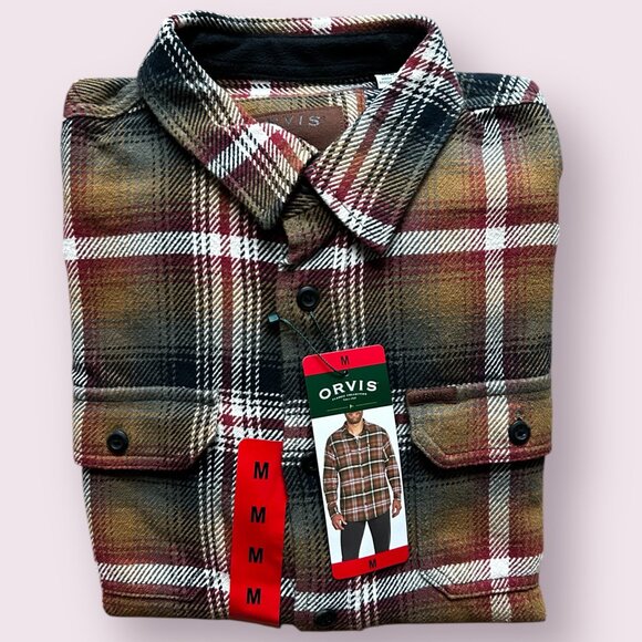 Orvis Men's Big Bear Heavyweight Flannel Shirt Cotton Multicolor Size M - Picture 4 of 9